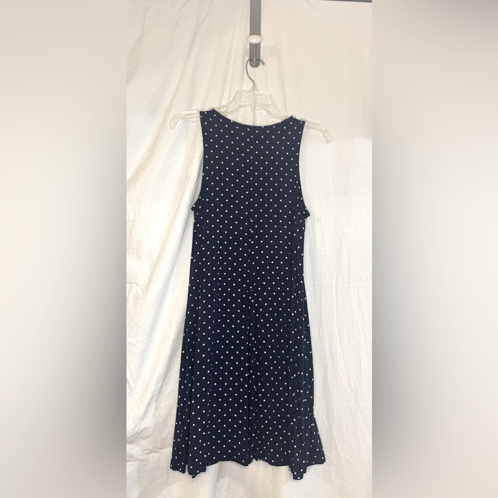 Old Navy navy and white polka dot swing dress Size Medium Never worn